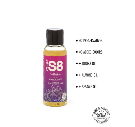 S8 Massage Oil 50ml Omani Lime & Spicy Ginger